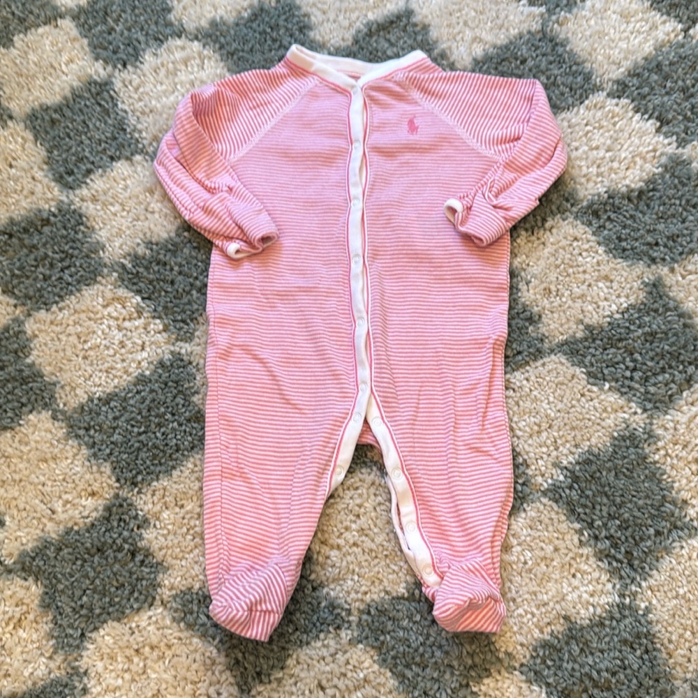 Ralph Lauren pink striped pajamas